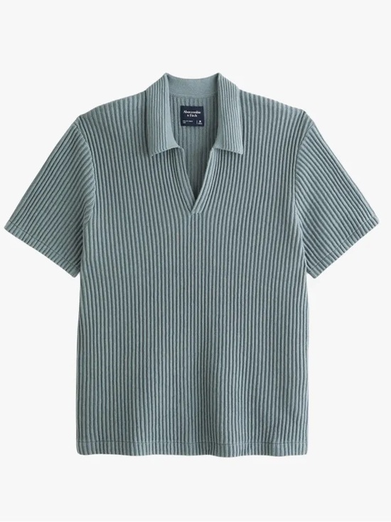 Abercrombie & Fitch Other - Abercrombie & Fitch Men’s Plisse Johnny Collar Sweater Polo